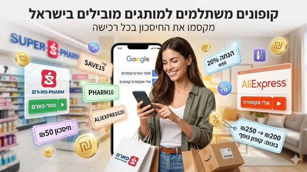קופונים משתלמים למותגים מובילים