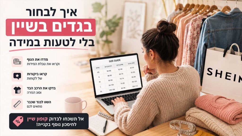 איך לבחור בגדים בשיין בלי לטעות במידה