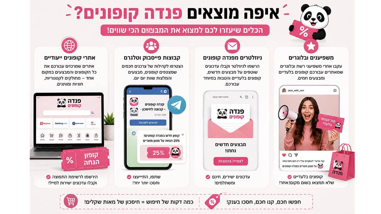 איפה מוצאים פנדה קופונים